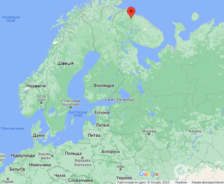 Мурманск (РФ) на карте.