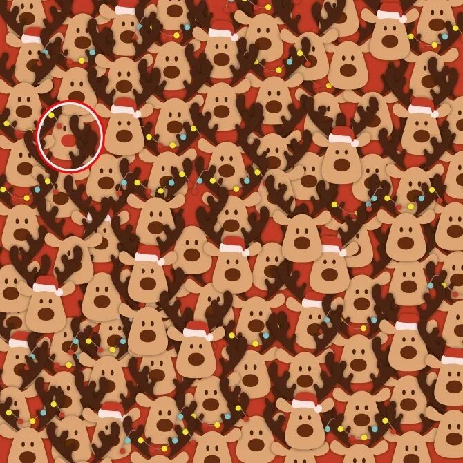 Знайдіть святкового оленя: хитра різдвяна головоломка