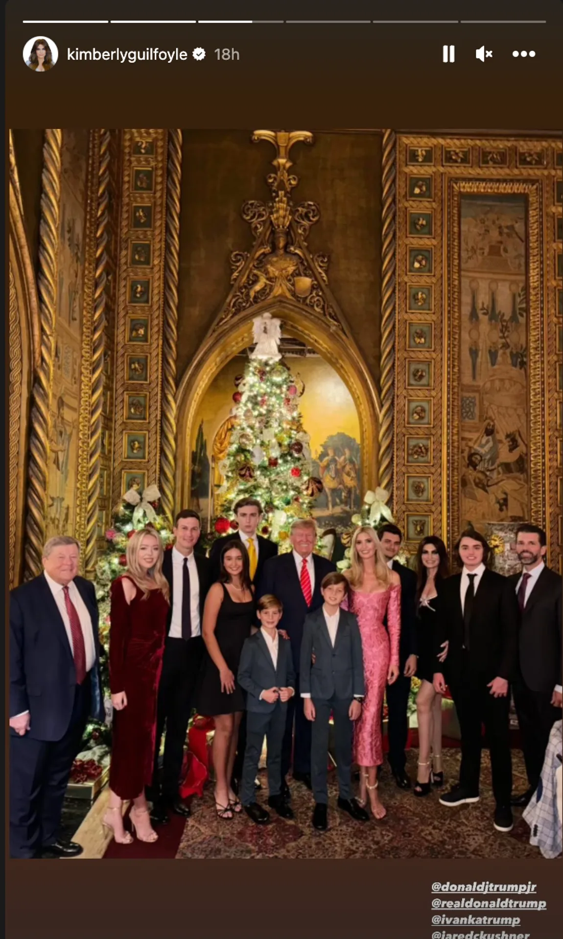 Где Мелания? Рождественское фото большой семьи Трампа озадачило сеть
