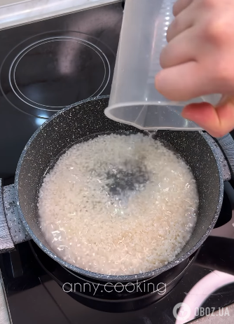 Выкладываем слой риса