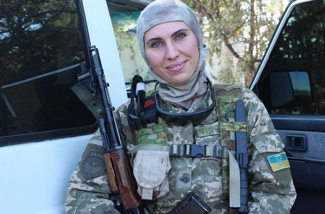 Украинская врач, военная и общественная деятельница, участница Евромайдана и АТО Амина Окуева