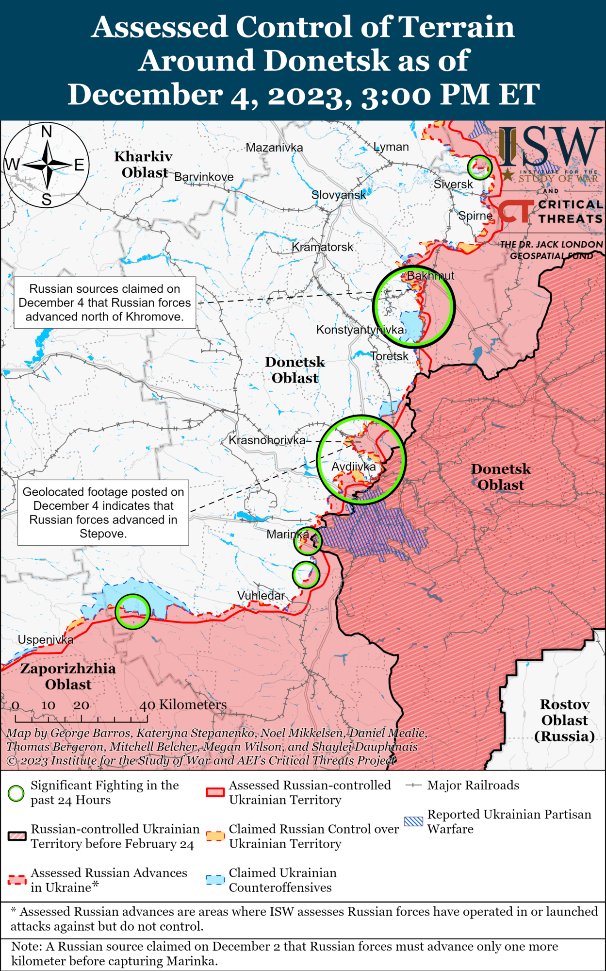 Лінія фронту у Донецькій області