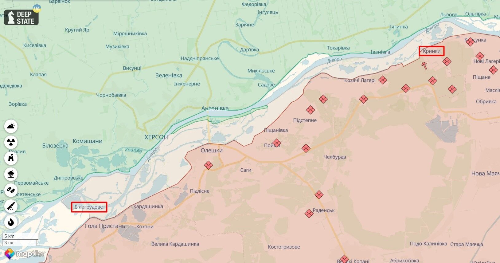 У Сил оборони є нові успіхи на лівобережжі Херсонщини, окупанти проводять перегрупування сил – ISW