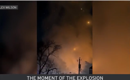 В пригороде Вашингтона прогремел мощный взрыв в доме, где полиция хотела провести обыск: момент попал на видео
