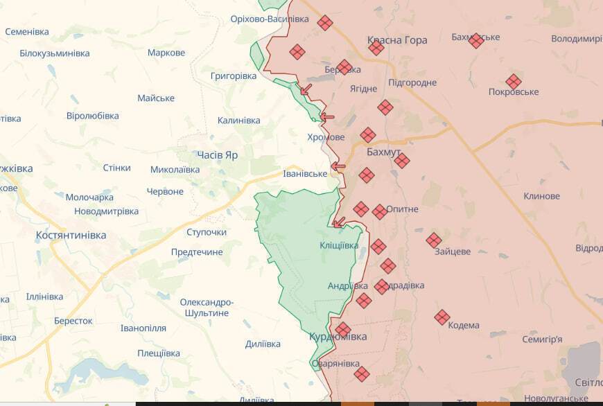 Сили оборони України продовжують штурмові дії південніше від Бахмута й тримають оборону Авдіївки – Генштаб