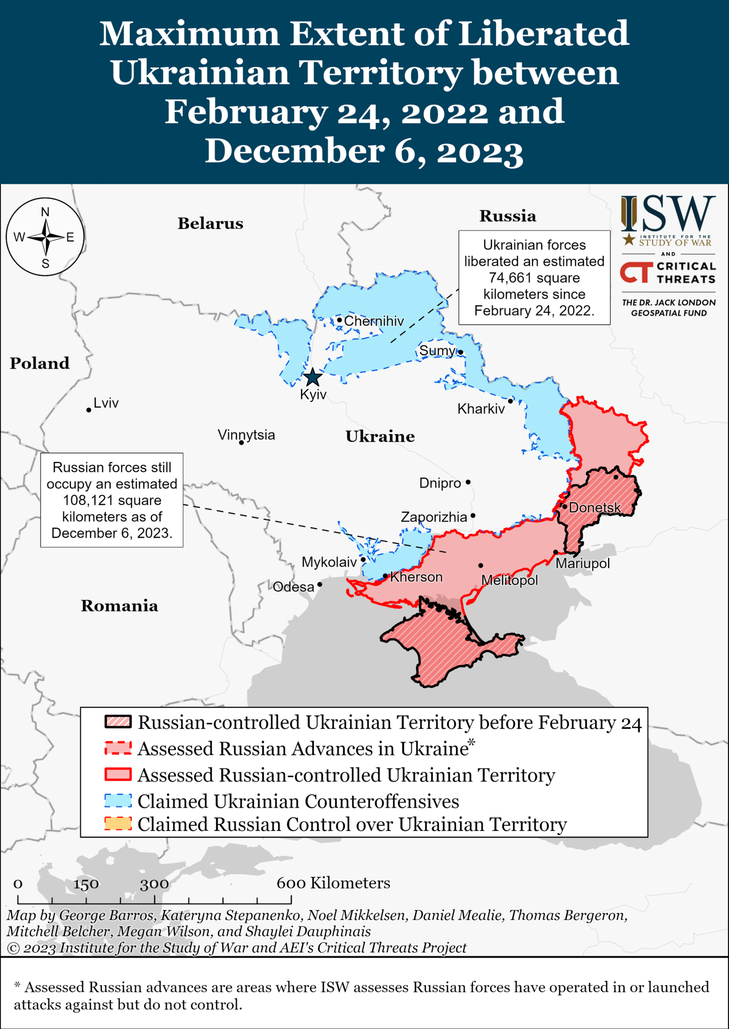 Карта лінії фронту в Україні
