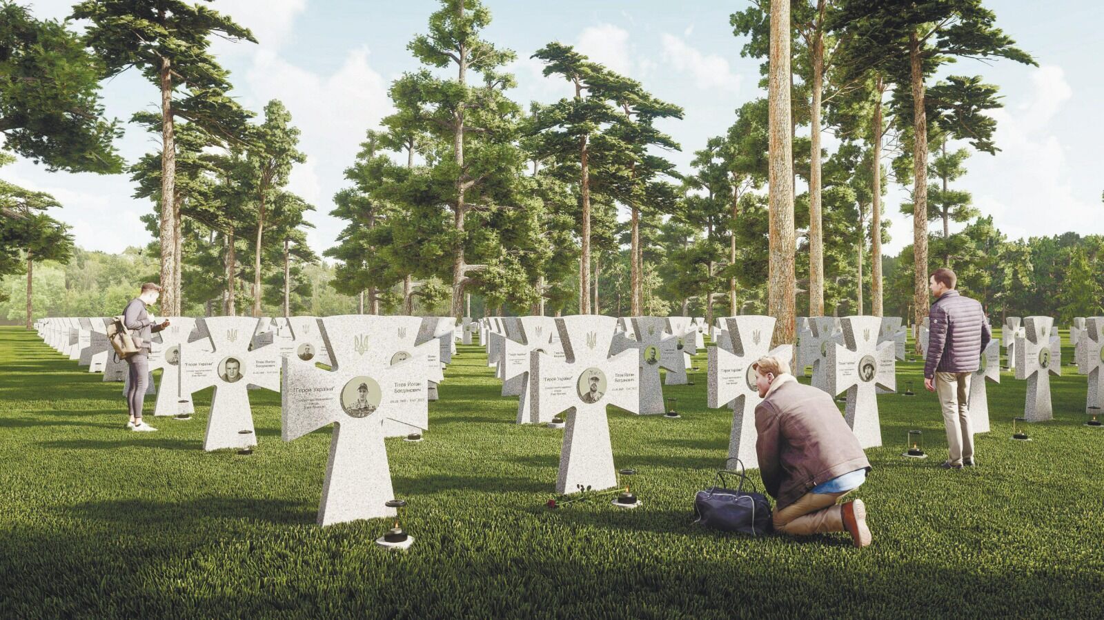 Враховано іноземний досвід: у Києві презентували ескізи Національного військового меморіального кладовища. Фото