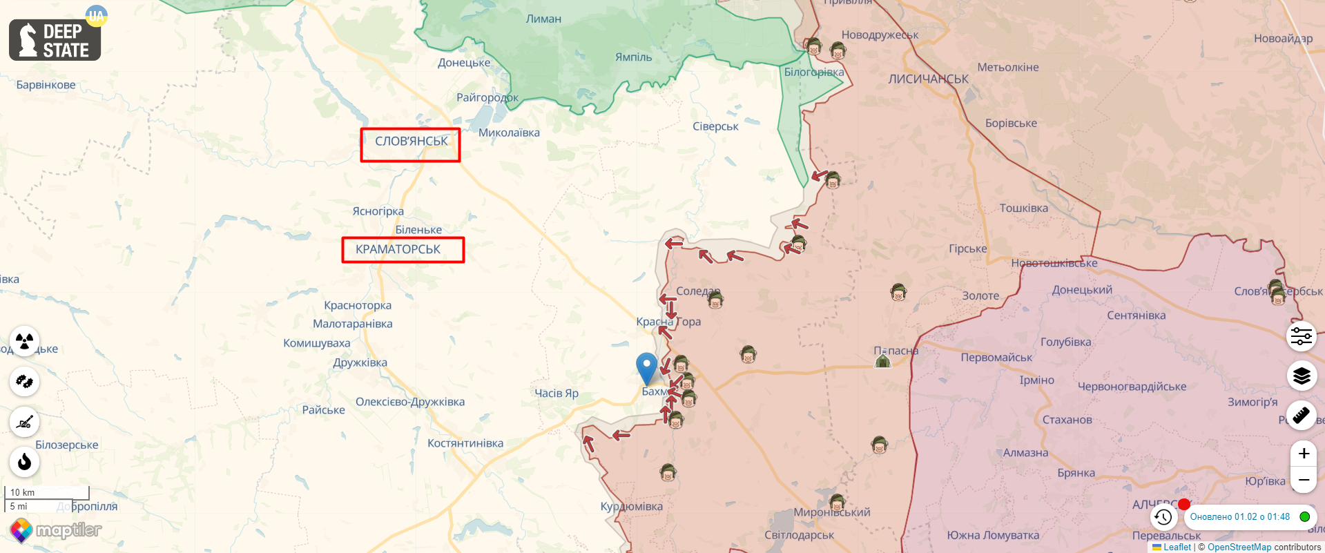 Россия активизировала наступление на четырех направлениях, оккупанты забрали городскую больницу в Днепрорудном под военный госпиталь – Генштаб