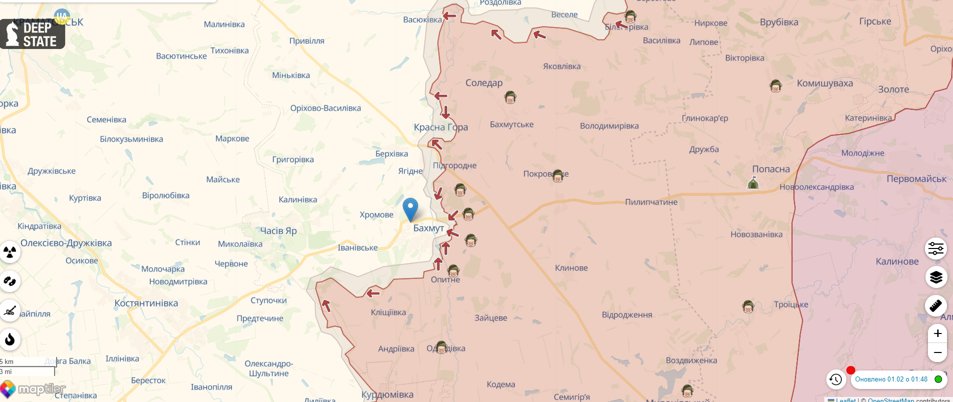 Украинские пограничники ликвидировали штурмовую группу оккупантов возле Бахмута