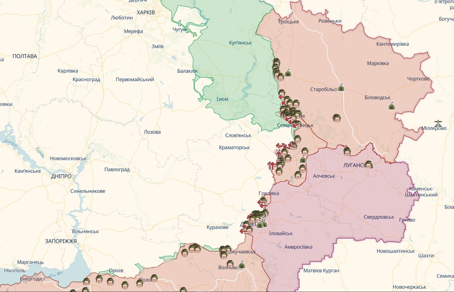 РФ посилює угруповання військ біля Бахмута і Лимана, ракетно-артилерійські підрозділи ЗСУ ударили по 8 районах зосередження ворога – Генштаб