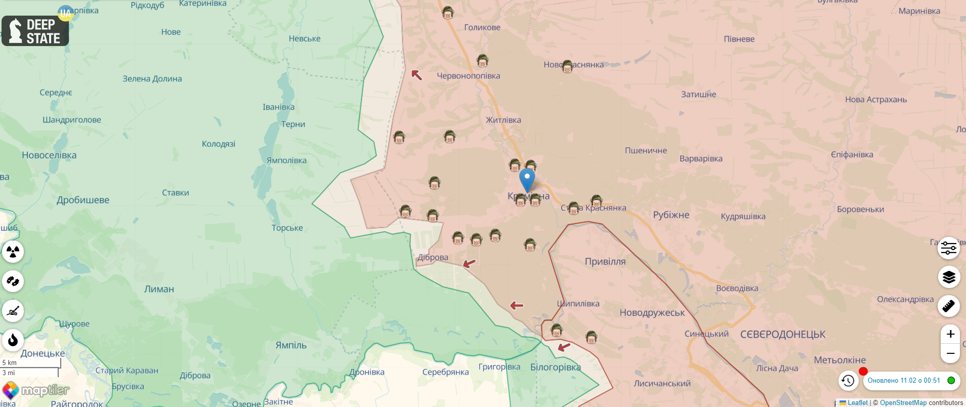 Армия РФ понесла значительные потери в Луганской области и отошла, – Гайдай