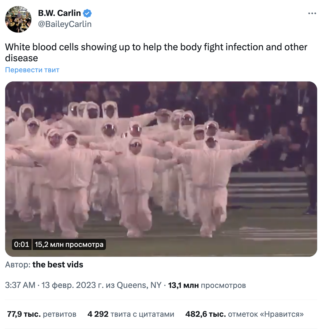 Танцоры Рианны в одинаковых белоснежных костюмах стали мемом в сети. Яркие фото