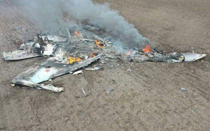 Сбитый в воздушном бою российский Су-35