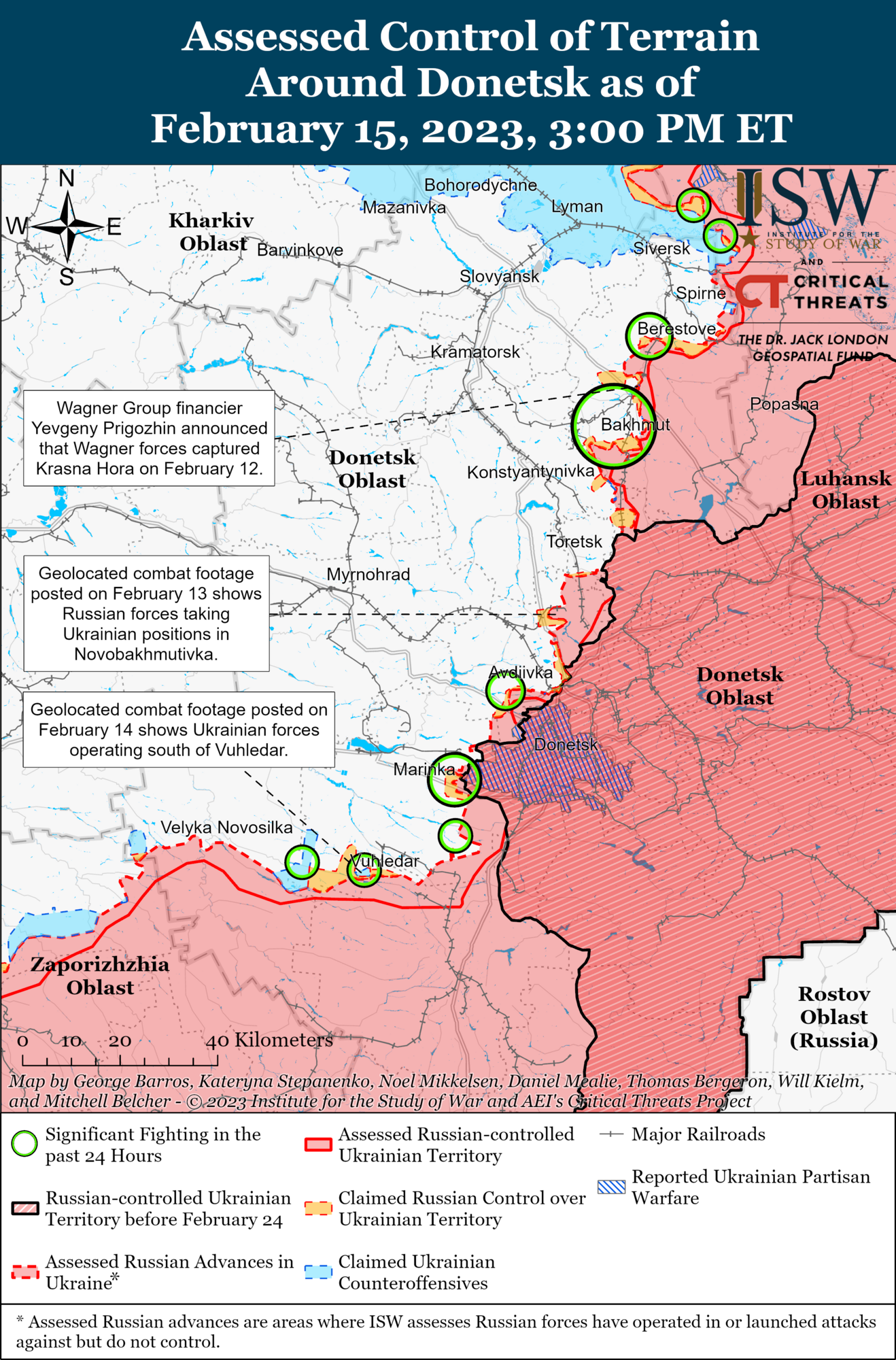 Войска РФ концентрируют усилия на двух направлениях: анализ боевых действий от ISW