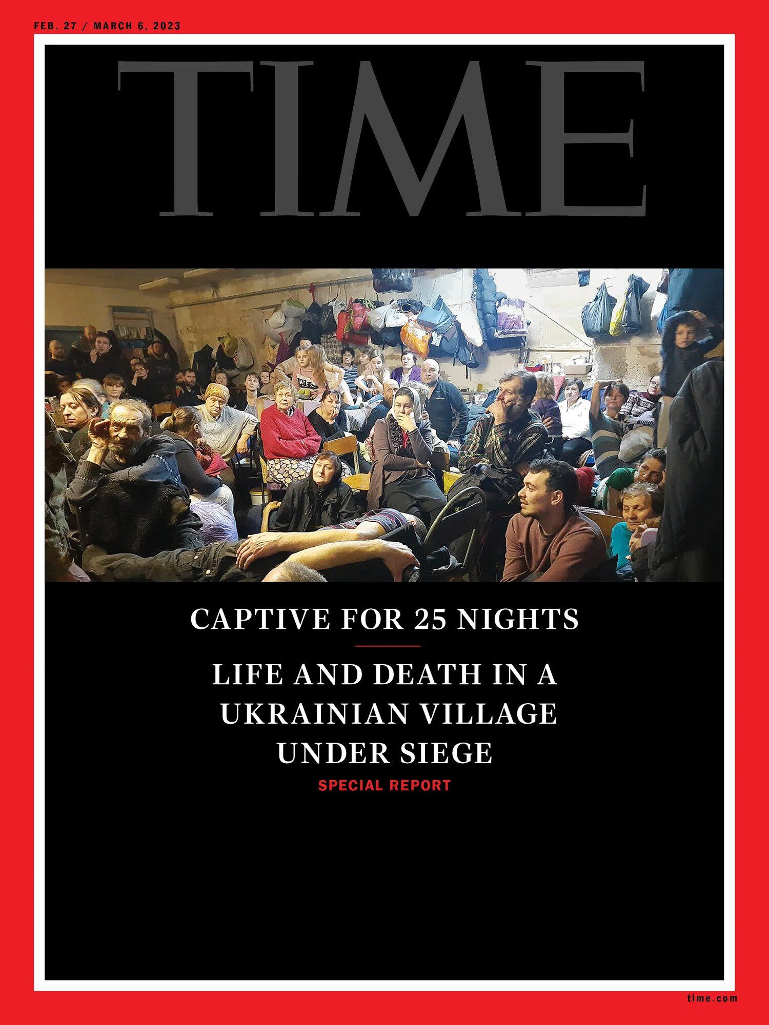 Журнал TIME разместил на обложке фото из подвала в Ягодном, где оккупанты почти месяц удерживали украинцев