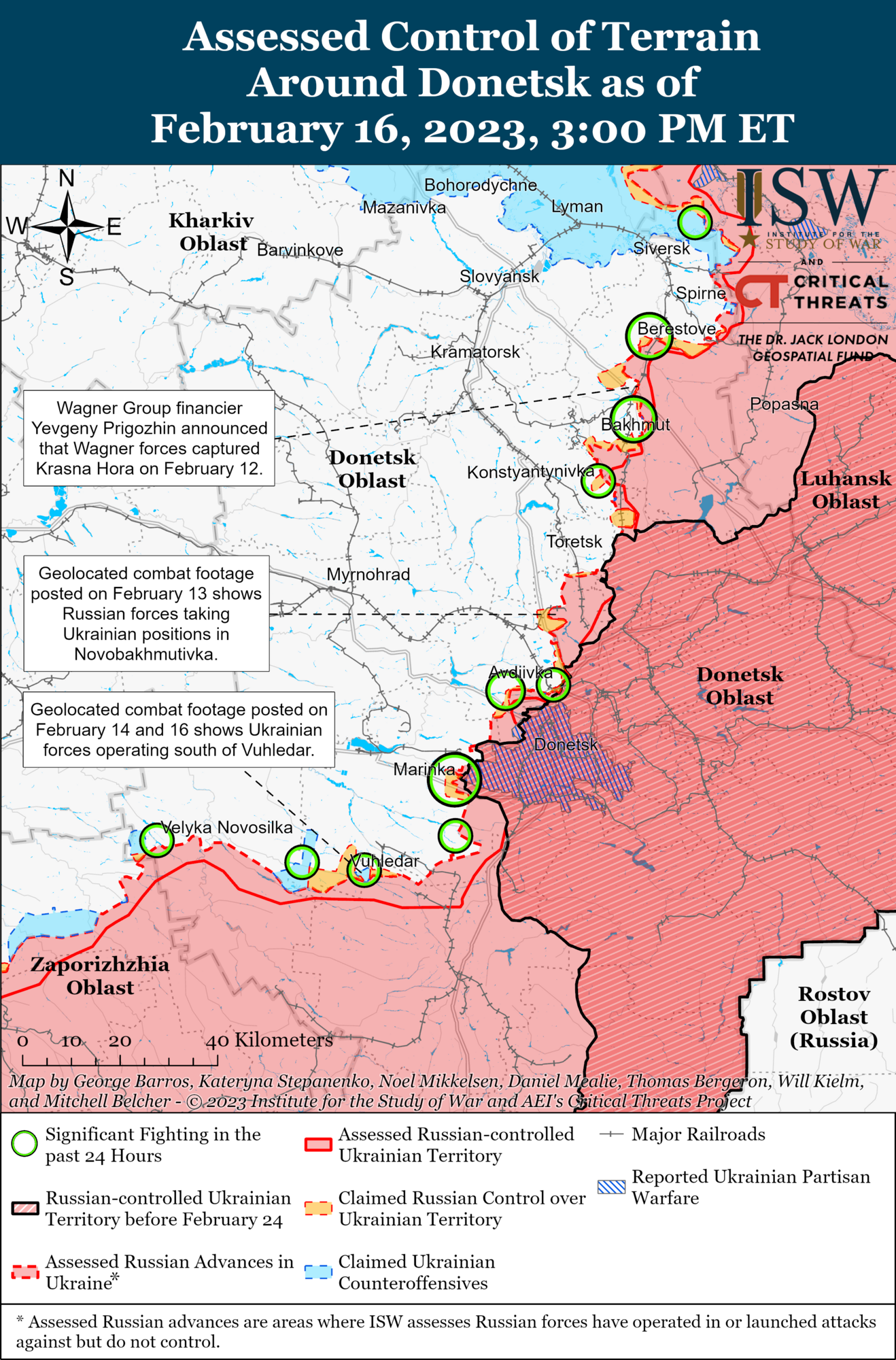 Войска РФ пытаются захватить Бахмут к годовщине вторжения в Украину и увеличивают применение авиации в войне – ISW