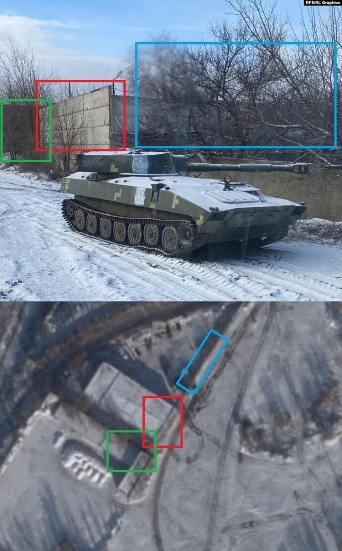 Російські пропагандисти випадково ''засвітили'' ремонтну базу військової техніки під Луганськом. Фото