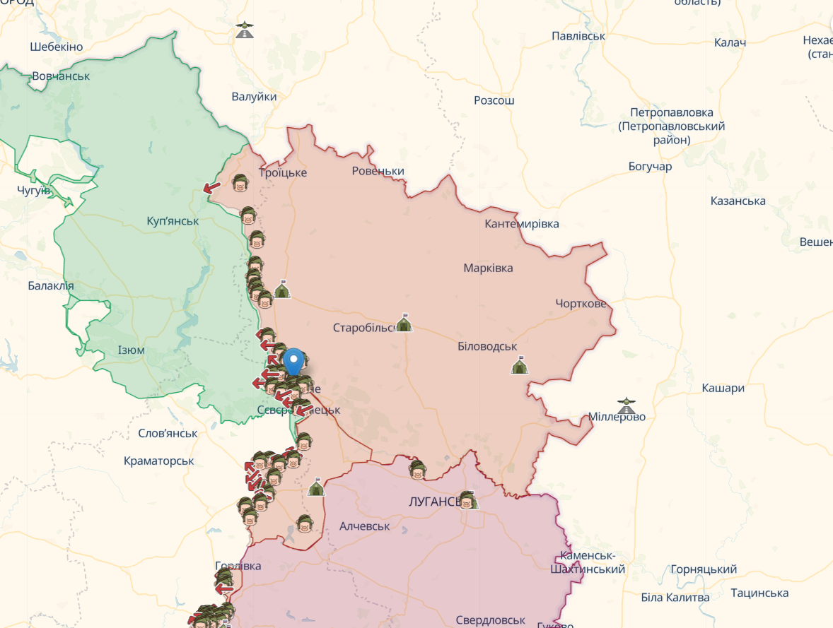 Войска РФ накапливают резервы на Луганщине, горячее всего на Кременском направлении, – Гайдай
