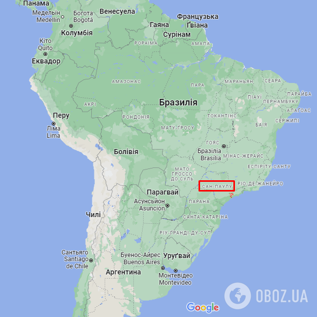 Штат Сан-Паулу на карті