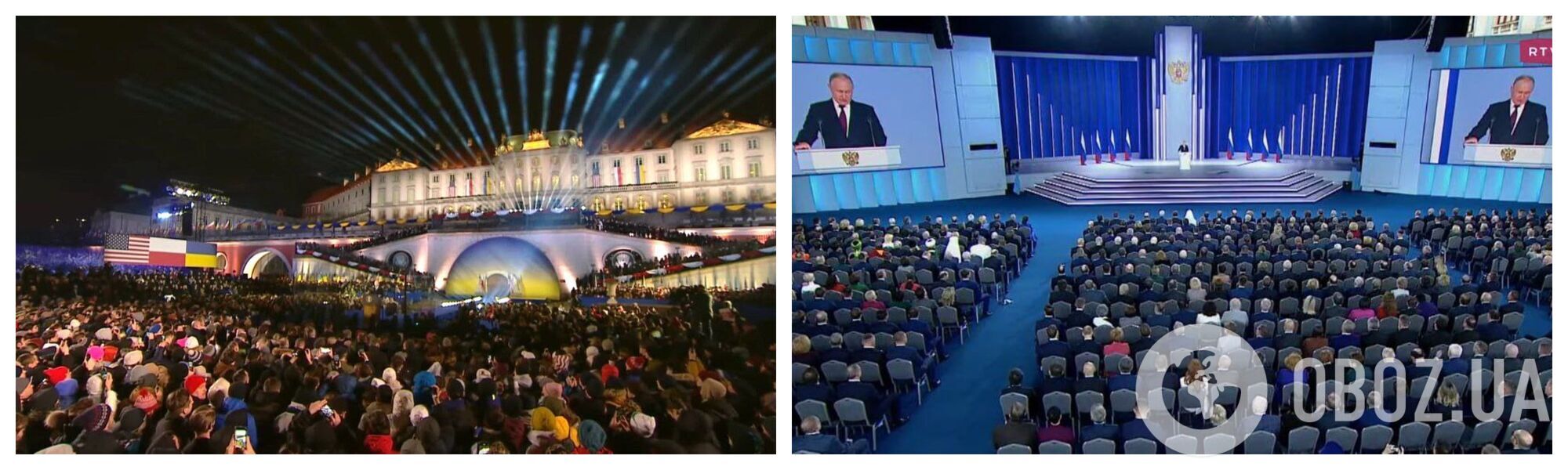Порівняння виступів Байдена та Путіна 21 лютого 2023 року