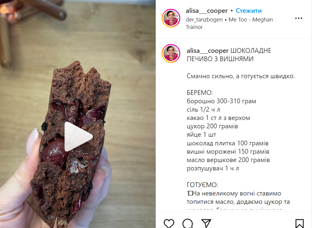 Рецепт шоколадного печенья с вишнями