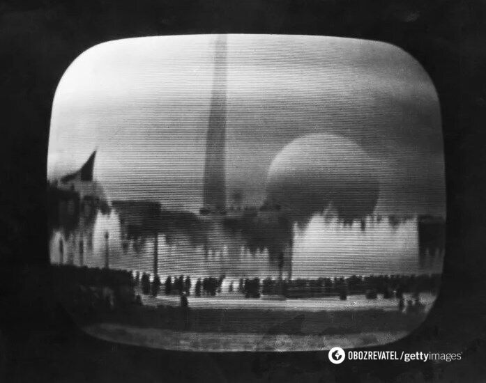 Телетрансляція відкриття Всесвітньої виставки в Нью-Йорку в 1939 році.