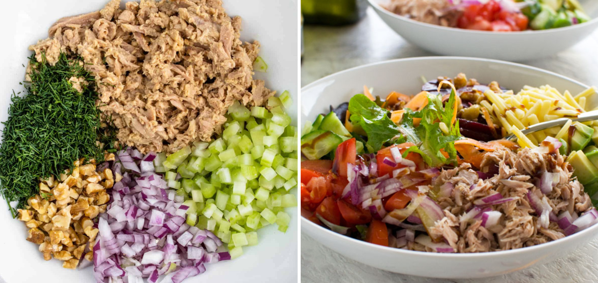 Как приготовить салат с тунцом