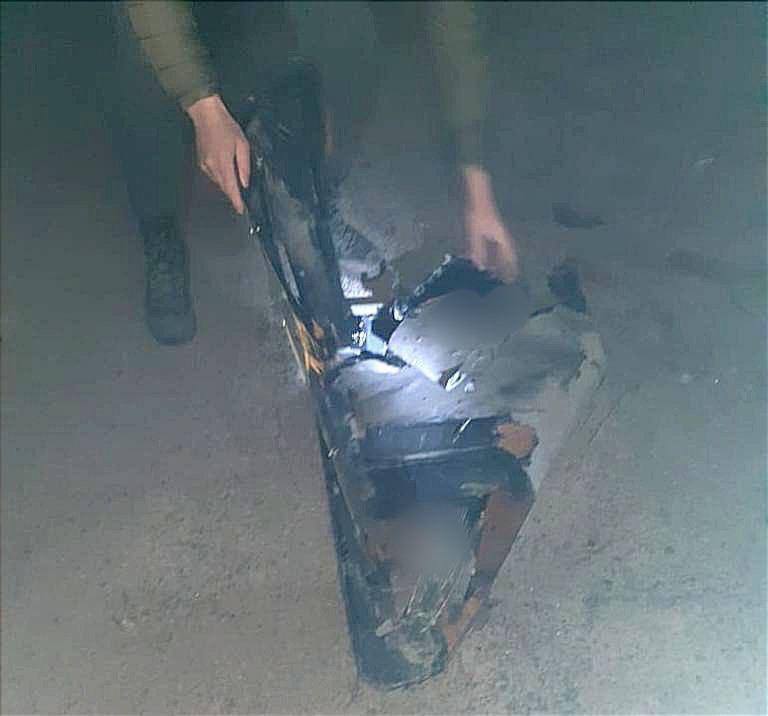 На Киевщине обнаружили осколки иранского "шахеда", сбитого силами ПВО. Фото