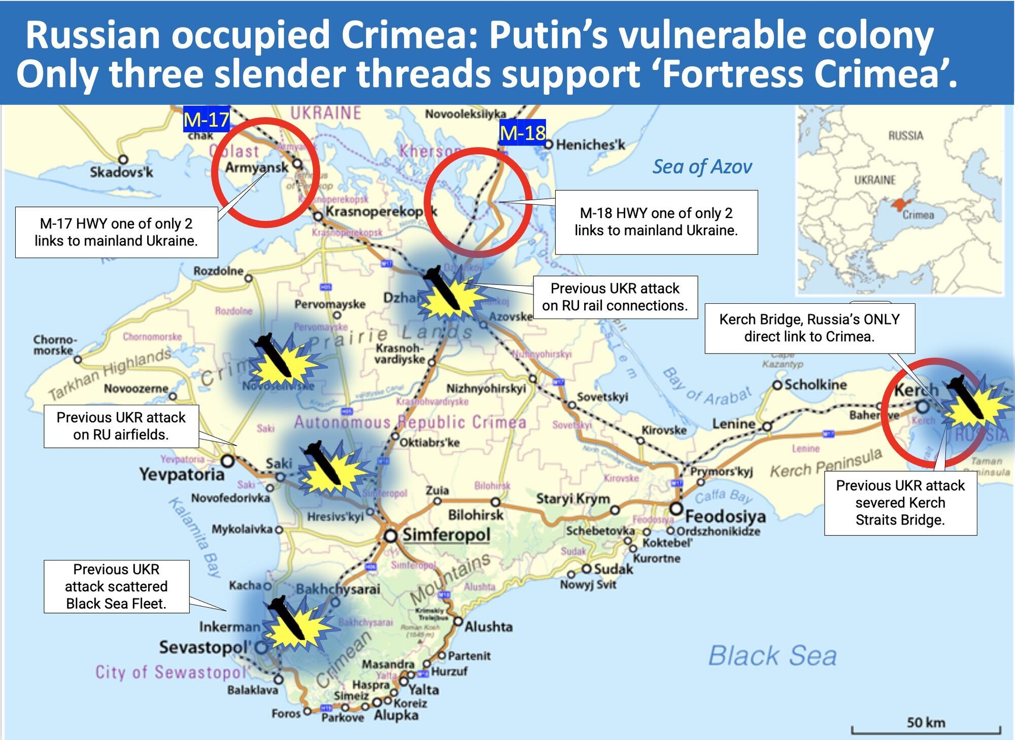 Нужно дальнобойное оружие: Ходжес объяснил, как ВСУ могут освободить Крым, и показал карту