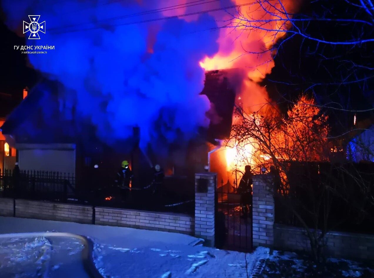 В Киевской области во время ночного пожара погиб пенсионер. Фото