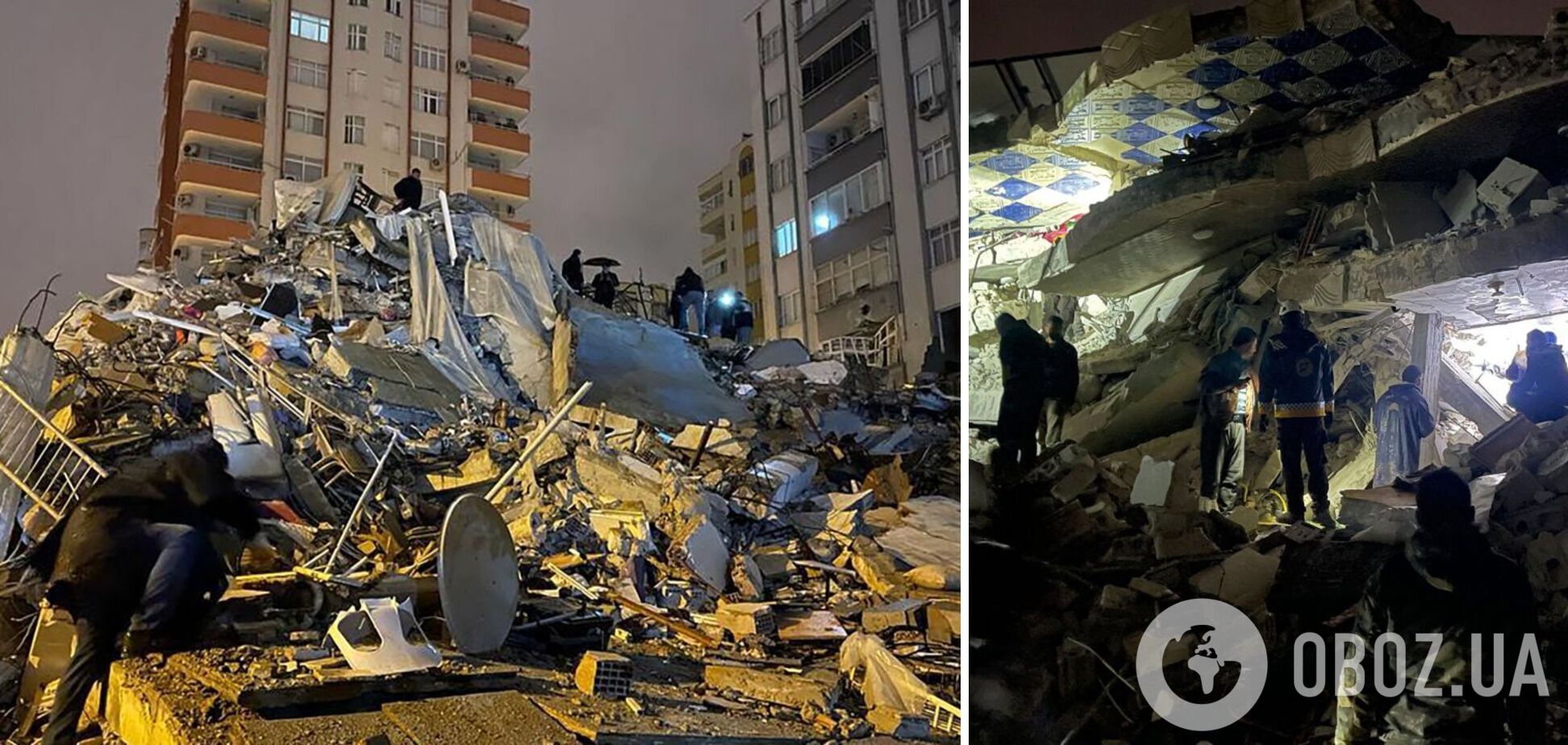 В Турции идет разбор завалов после мощного землетрясения: количество жертв возросло до 5894. Фото и видео