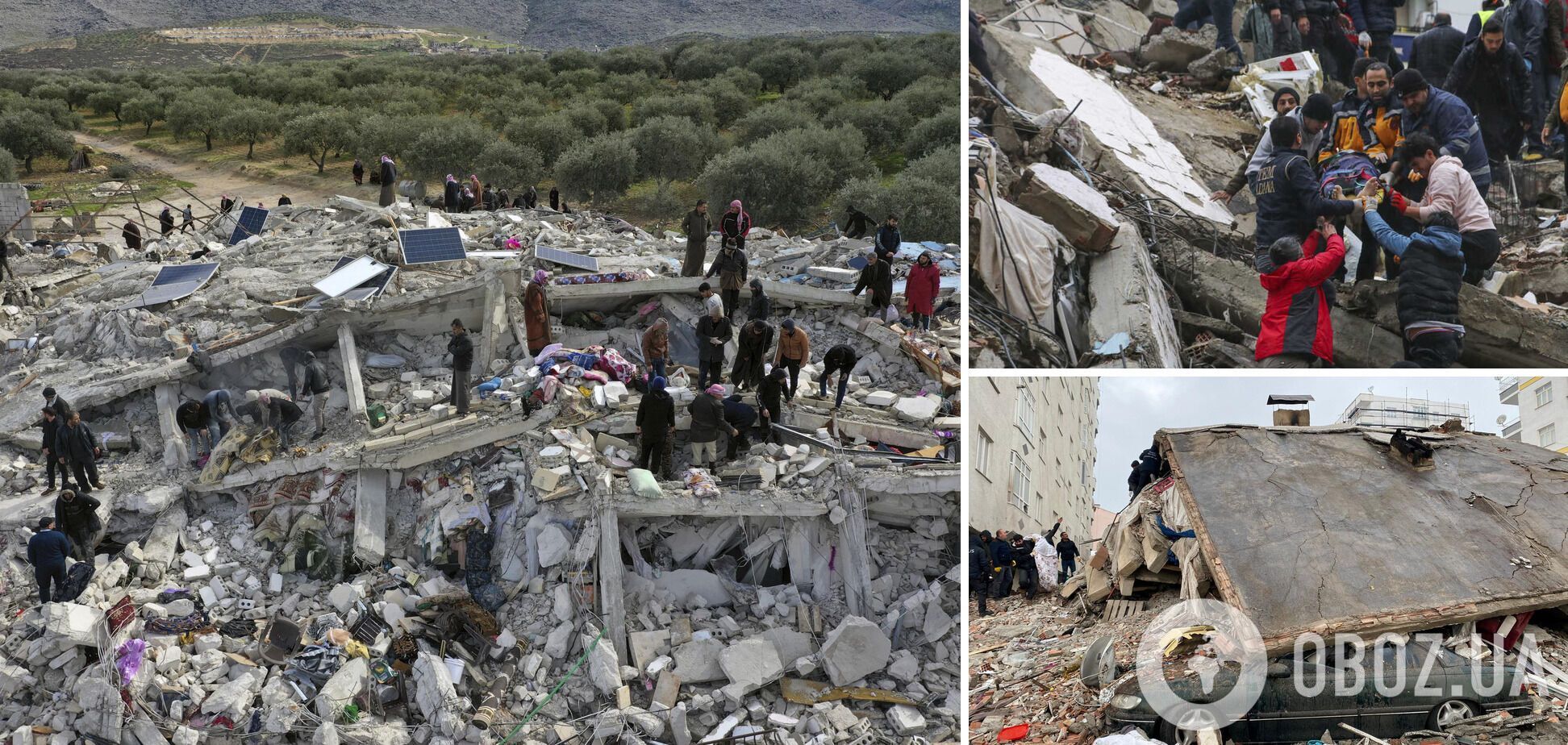 Кількість жертв землетрусу в Туреччині та Сирії наближається до 12 тисяч людей: рятувальники продовжують розбирати завали. Фото і відео