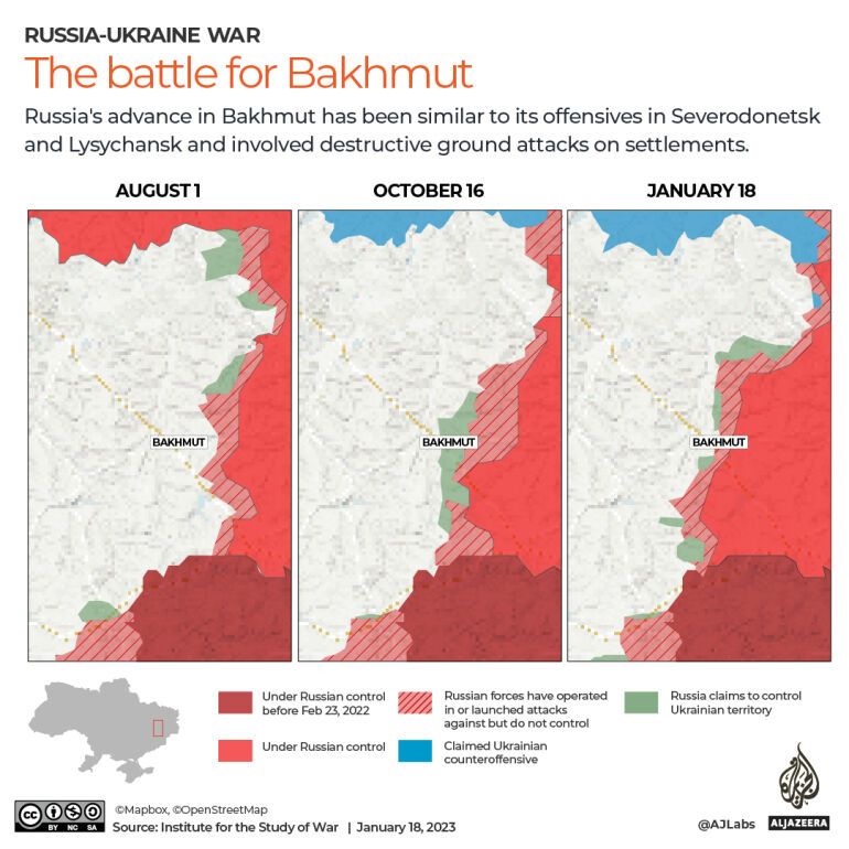Бои за Бахмут – кто контролирует город, карта боевых действий – могут лиВСУ попасть в окружение