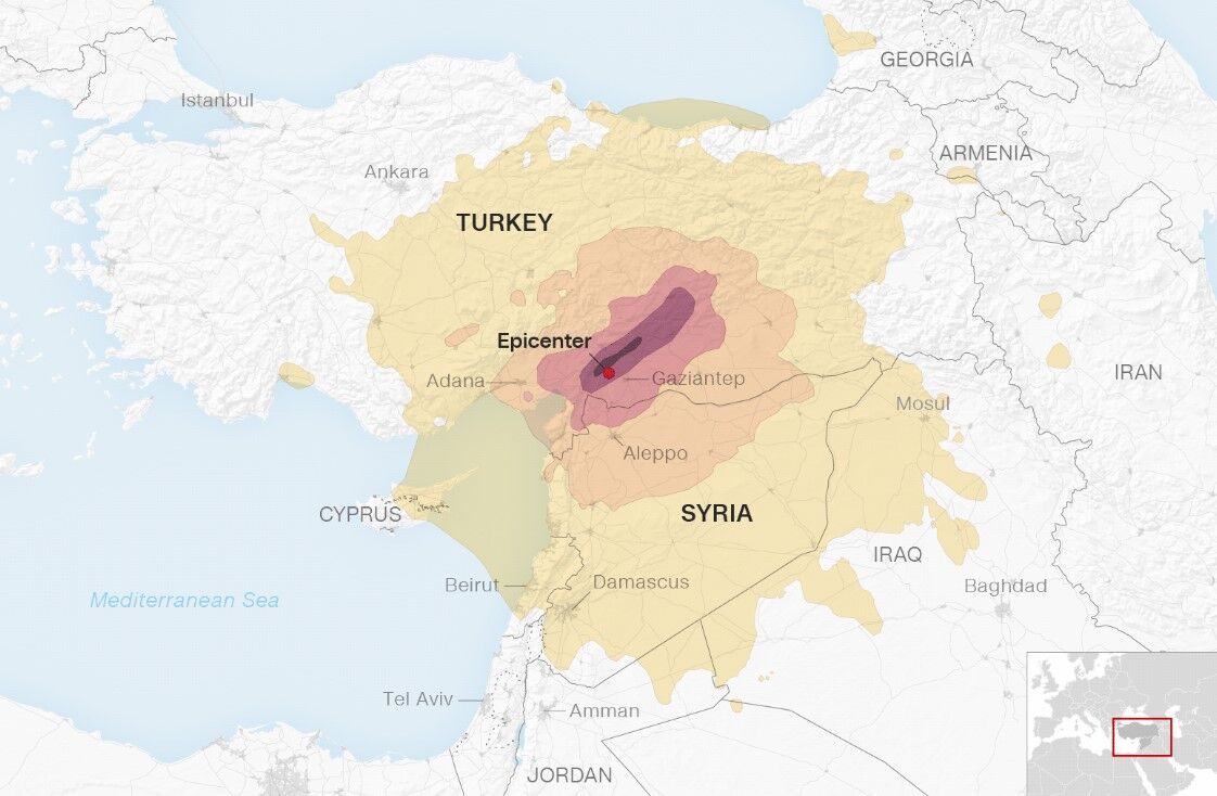Землетрус у Туреччині та Сирії