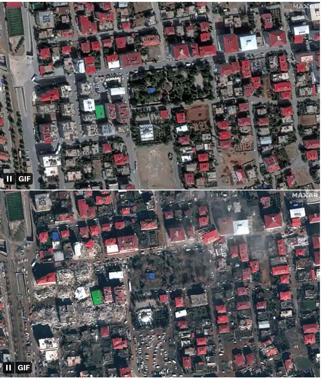 Дома превратились в руины: масштаб разрушений в результате землетрясения в Турции показали на спутниковых фото
