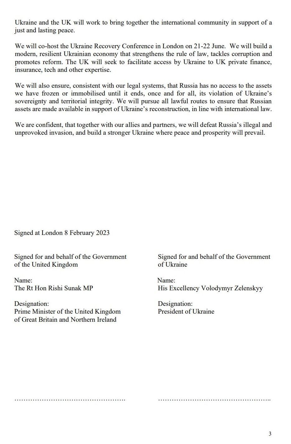 ''Разом побудуємо сильну Україну'': що передбачає Лондонська декларація, підписана Зеленським і Сунаком
