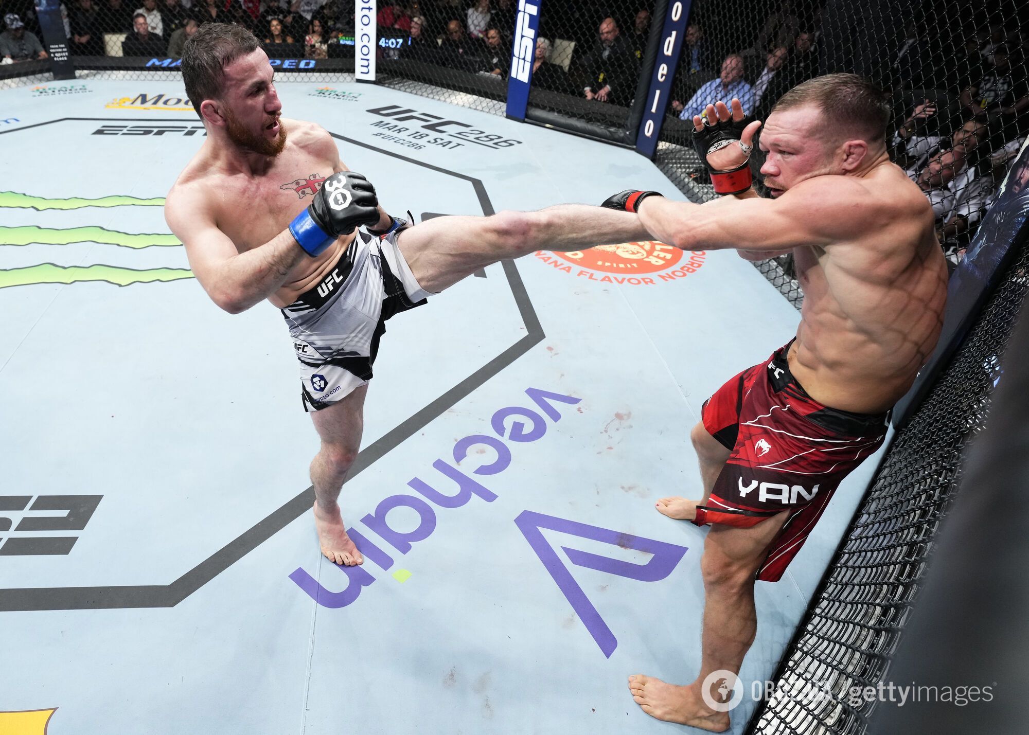 Грузинский боец UFC разгромил российского экс-чемпиона, крикнув ''Слава Украине!'' после победы. Видео