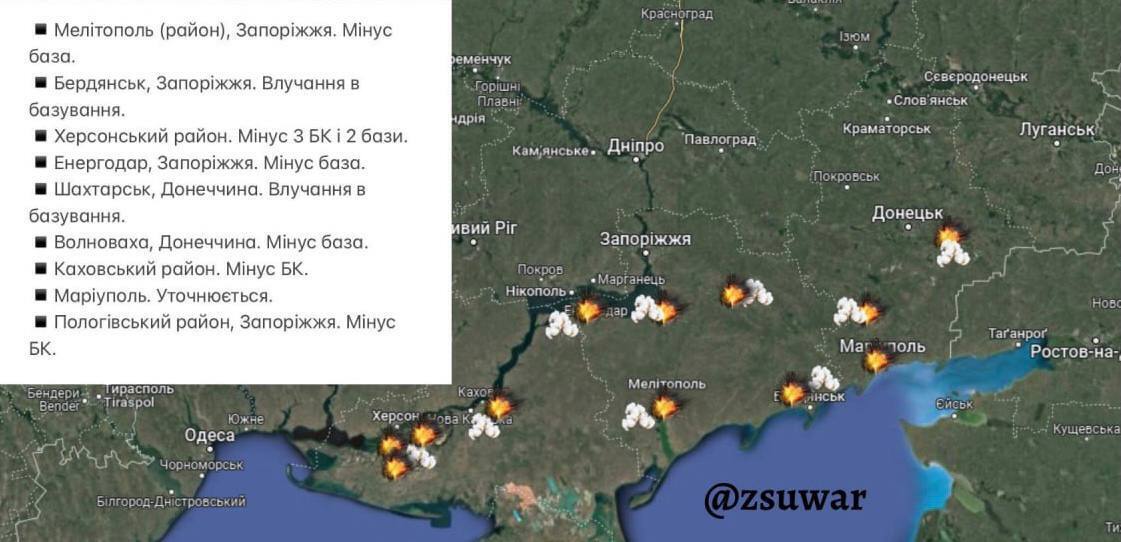 Нова порція ''бавовни'': захисники України підірвали ще 5 складів із боєприпасами ворога. Карта
