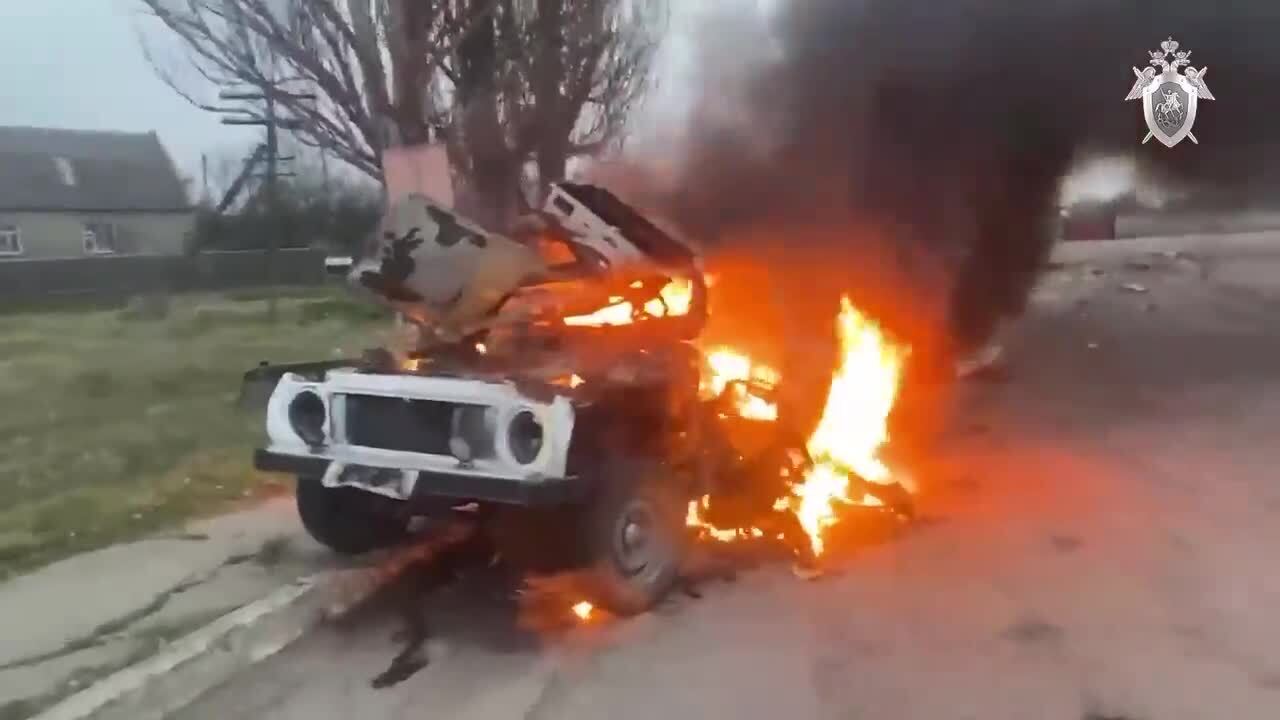 Сгорел на работе: в Херсонской области взорвали автомобиль очередного коллаборанта, который пошел служить оккупантам. Видео