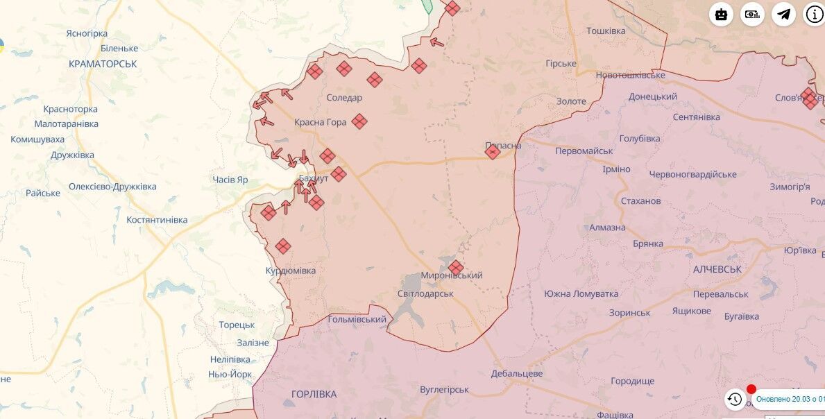 Окупанти продовжують штурмувати Бахмут і КамАЗами звозять своїх поранених до шпиталів – Генштаб