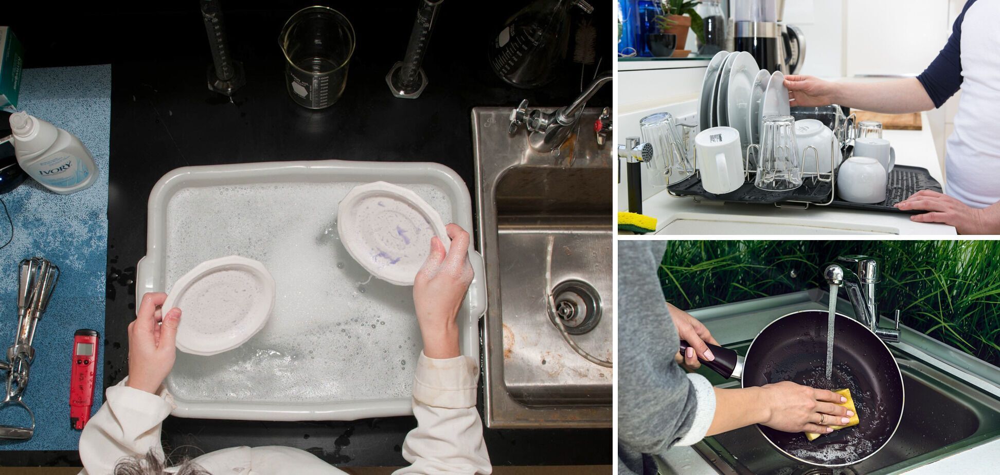 Как отмыть посуду без моющего
