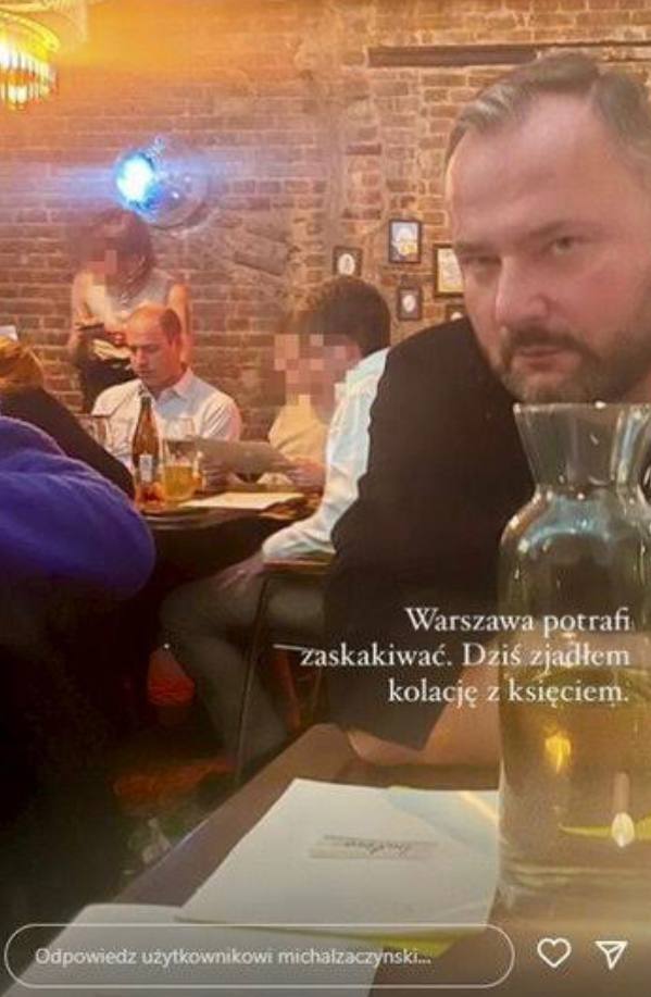 Відсвяткував королівський візит: принц Вільям повечеряв у ЛГБТ-ресторані під час поїздки до Польщі