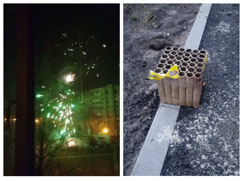 В Киеве задержали мужчину, запускавшего фейерверки на Борщаговке: поздравлял друга с днем рождения. Фото и видео