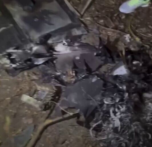 Глава Коцюбинского на Киевщине показал последствия падения сбитого вражеского дрона. Видео