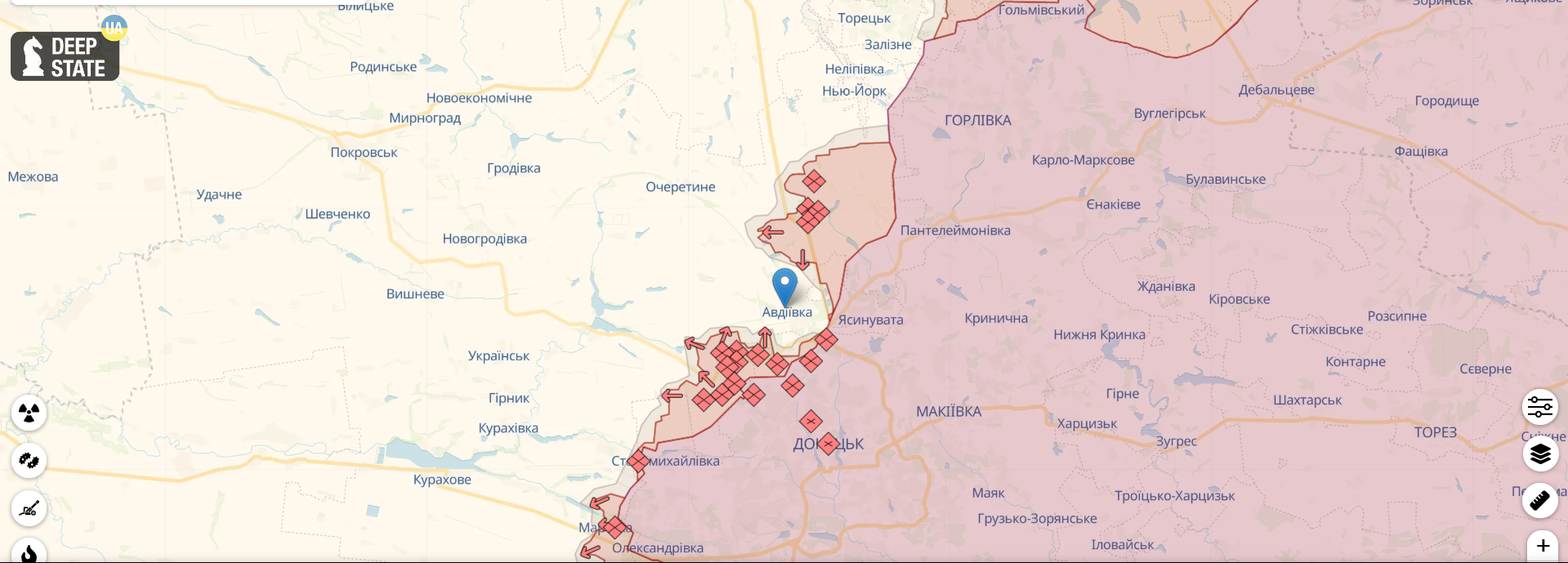 Окупанти втратили більшу частину танкового полку, намагаючись оточити Авдіївку: розвідка Британії оцінила хід боїв