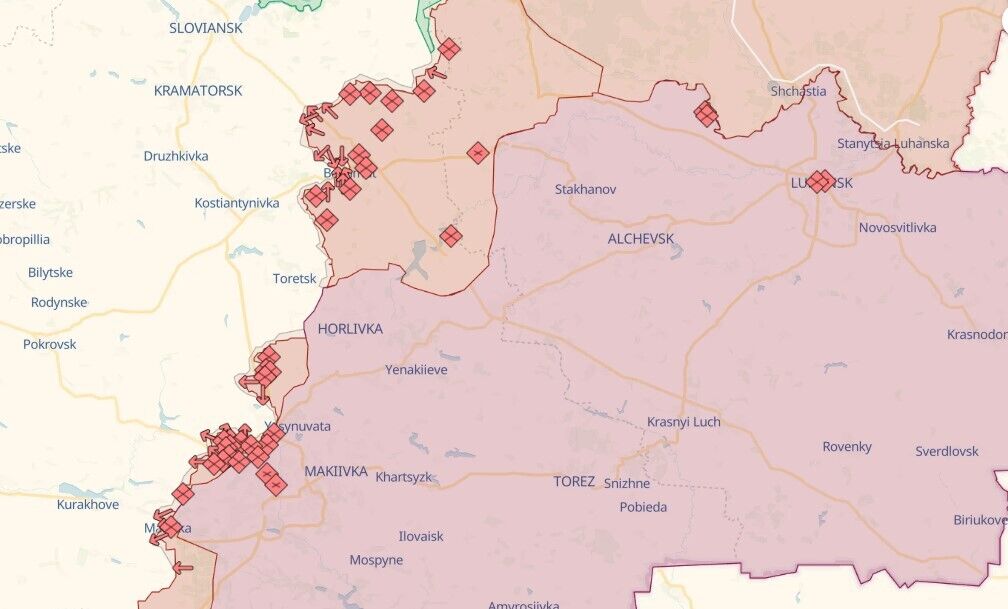 За Бахмут, Авдіївку та Мар’їнку йдуть запеклі бої, окупанти посилюють режимні заходи на захоплених територіях – Генштаб