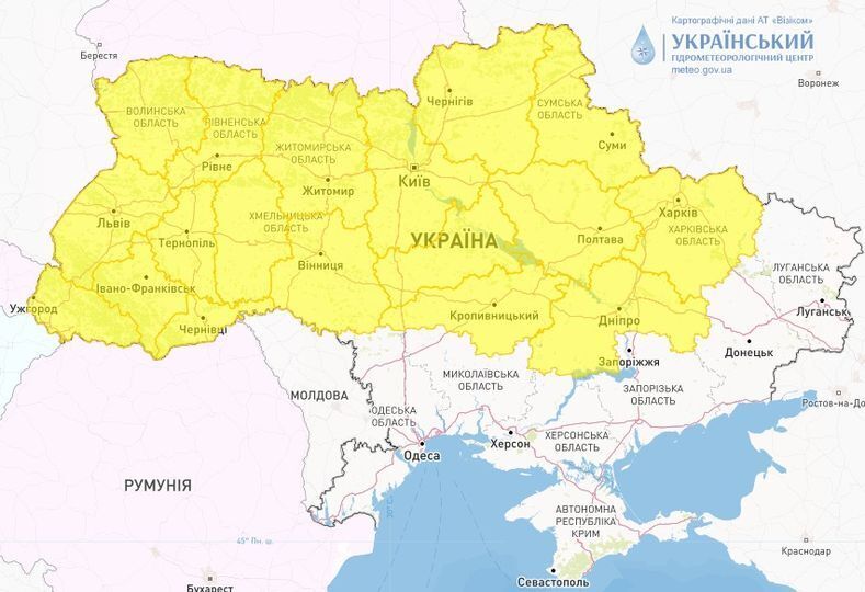 Після подиху весняного тепла в Україну повернеться зима з мокрим снігом і сильним вітром: де буде погана погода. Карта 