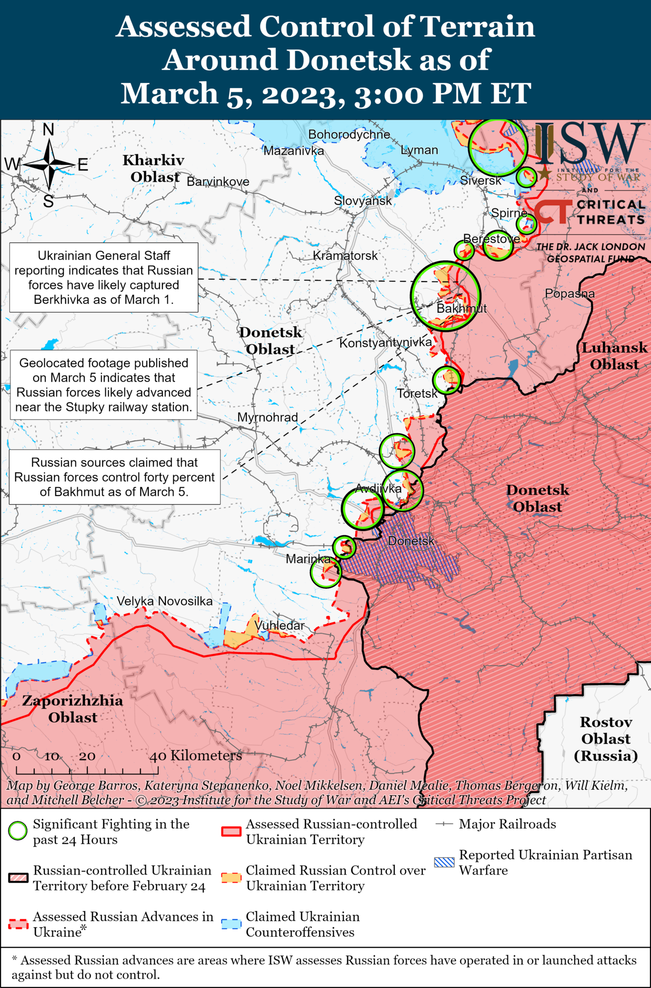 ВСУ истощают войска РФ в Бахмуте, создавая благоприятные условия для контрнаступления: в ISW дали прогноз развития боев
