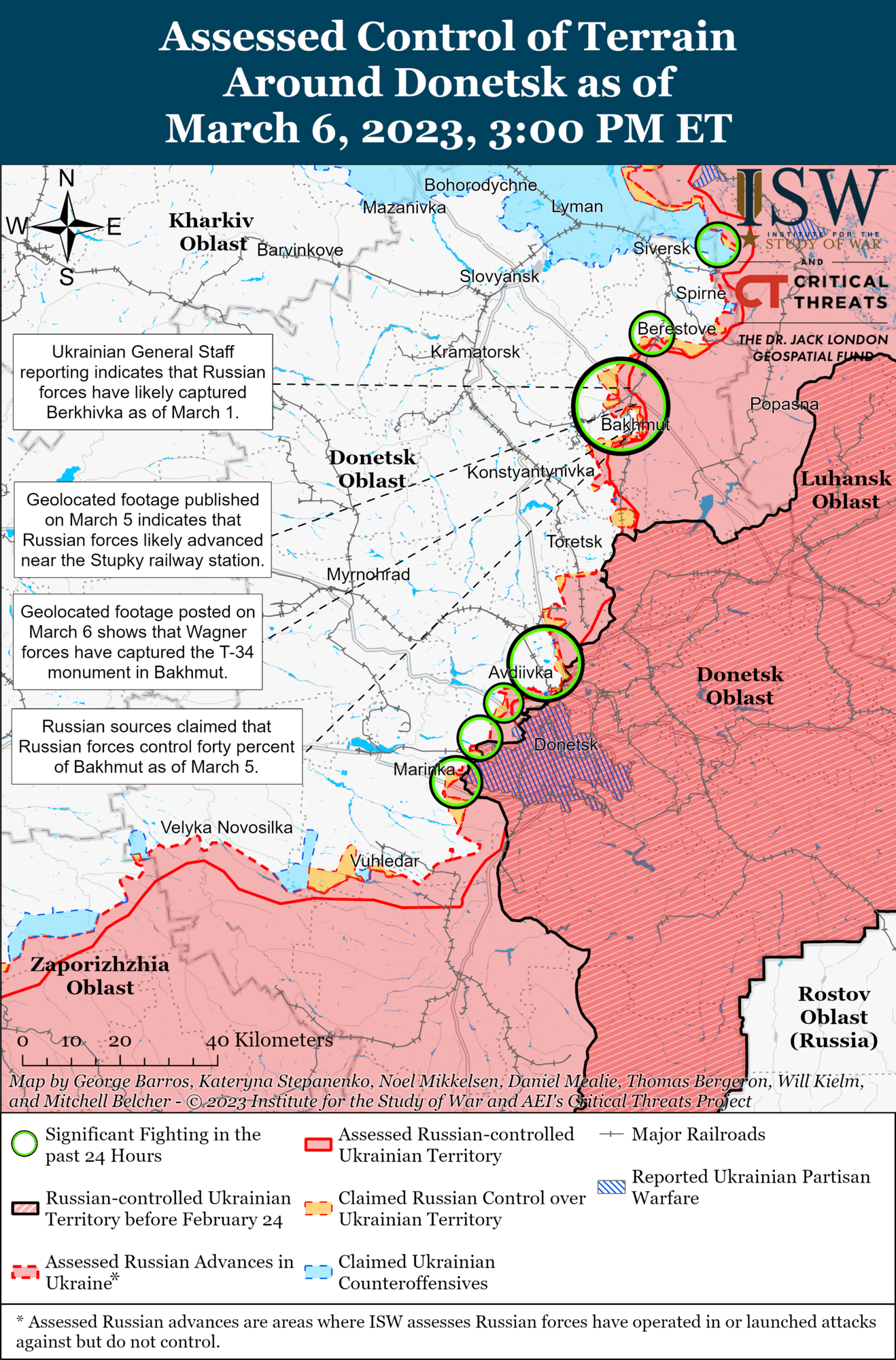Россия начала бросать в бои за Бахмут "элитные войска", большие потери подрывают возможности ЧВК "Вагнер" – ISW