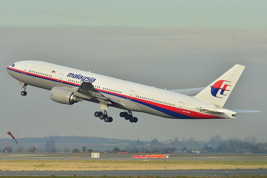 Boeing 777-200ER авіакомпанії Malaysia Airlines, який виконував рейс MH370